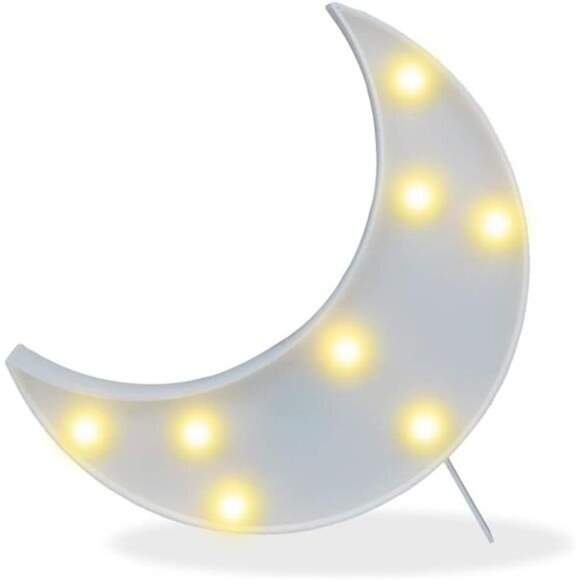 Decorative LED Crescent Moon Marquee Sign - Moon Marquee Letters LED - Picture 1 of 8